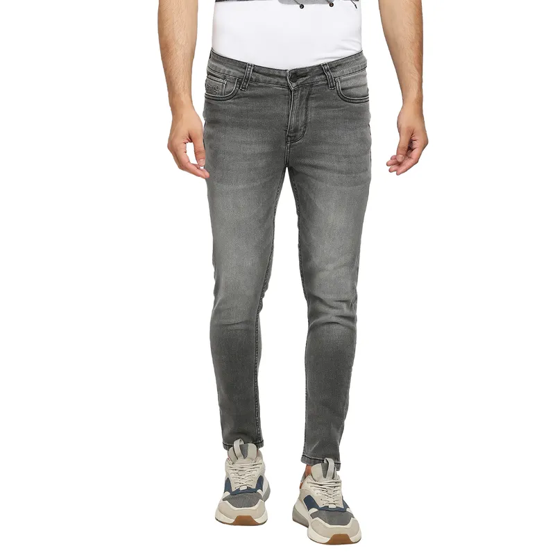 Black Straight Fit Men's Denims by Being Human Clothing main image 0